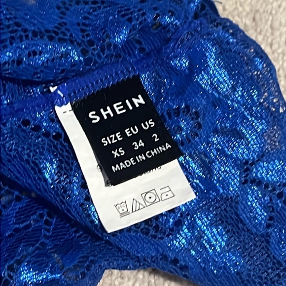 shein blue size xs lace l brallette - Picture 3 of 3